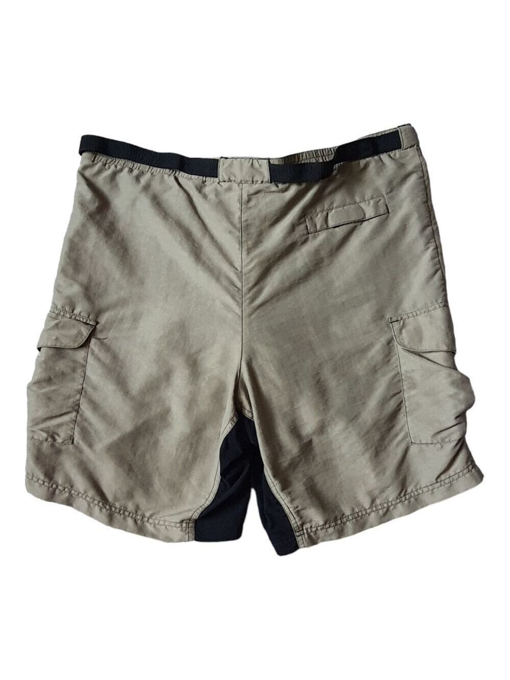 Cargo Biker Performance Riding Shorts w/ Liner 'Canyon' Nylon Stretch XL Blk Tan